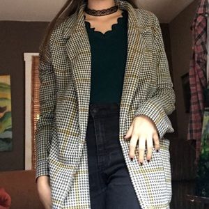 Plaid Trench Coat